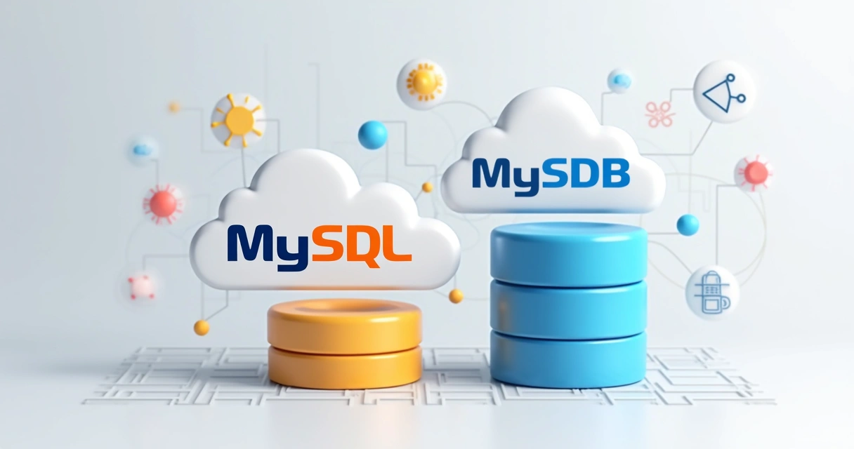 Gráfico comparativo simplificado entre MySQL e MariaDB 