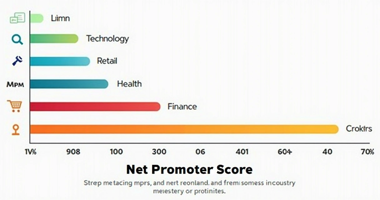 Gráfico comparando NPS de diferentes setores 