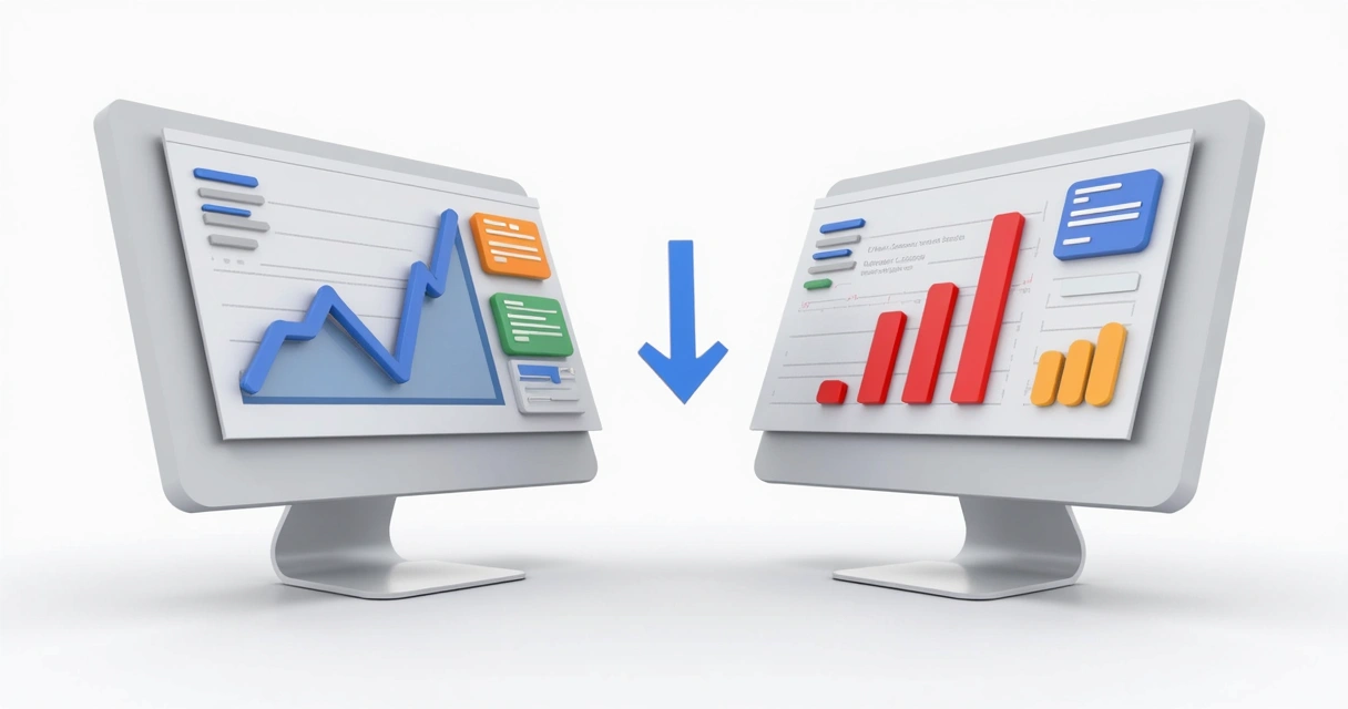 Comparação de dois painéis financeiros digitais 