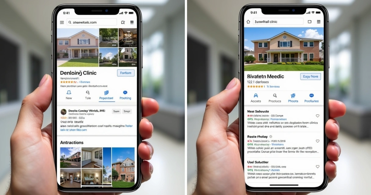 Comparação entre perfis de clínicas odontológicas