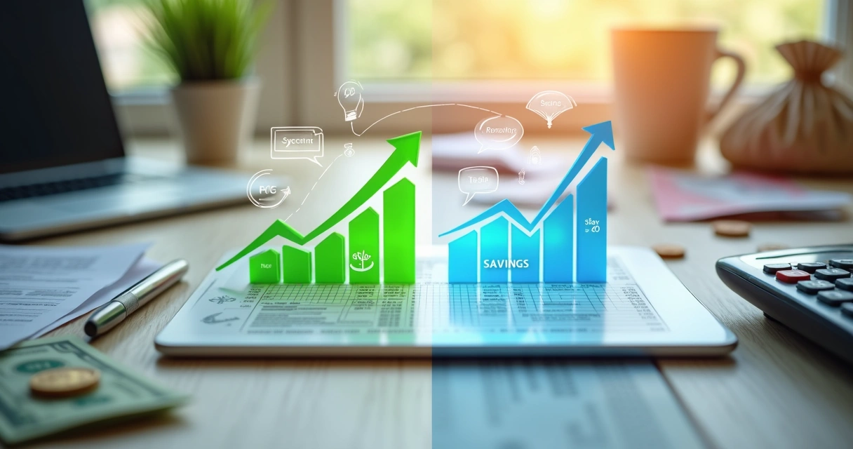 Comparação entre PGBL e VGBL com elementos financeiros e gráficos de impostos 