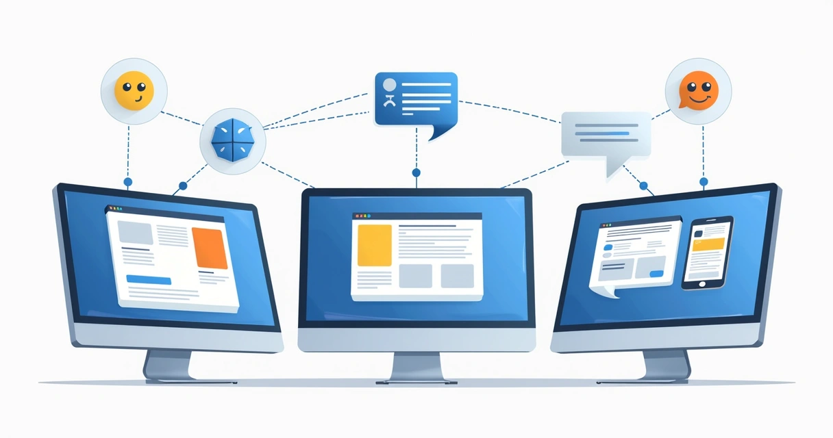 Comparação visual de diferentes plataformas de chatbot 