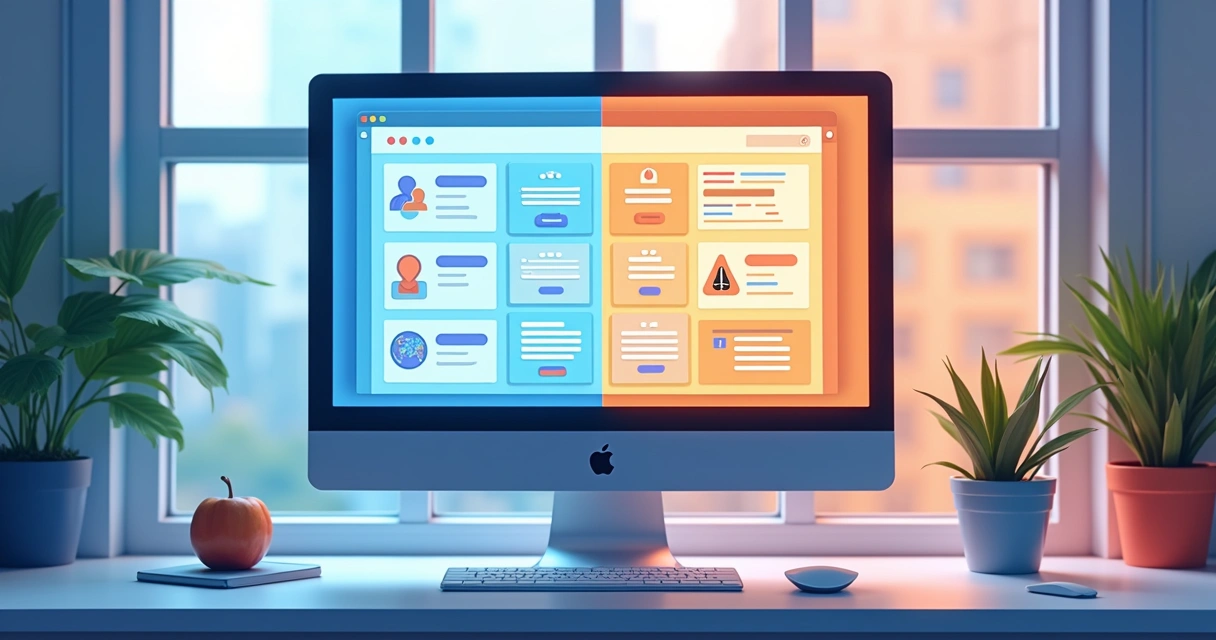 Comparação entre plataformas EAD gratuitas e pagas, com ícones e recursos listados na tela de um computador 