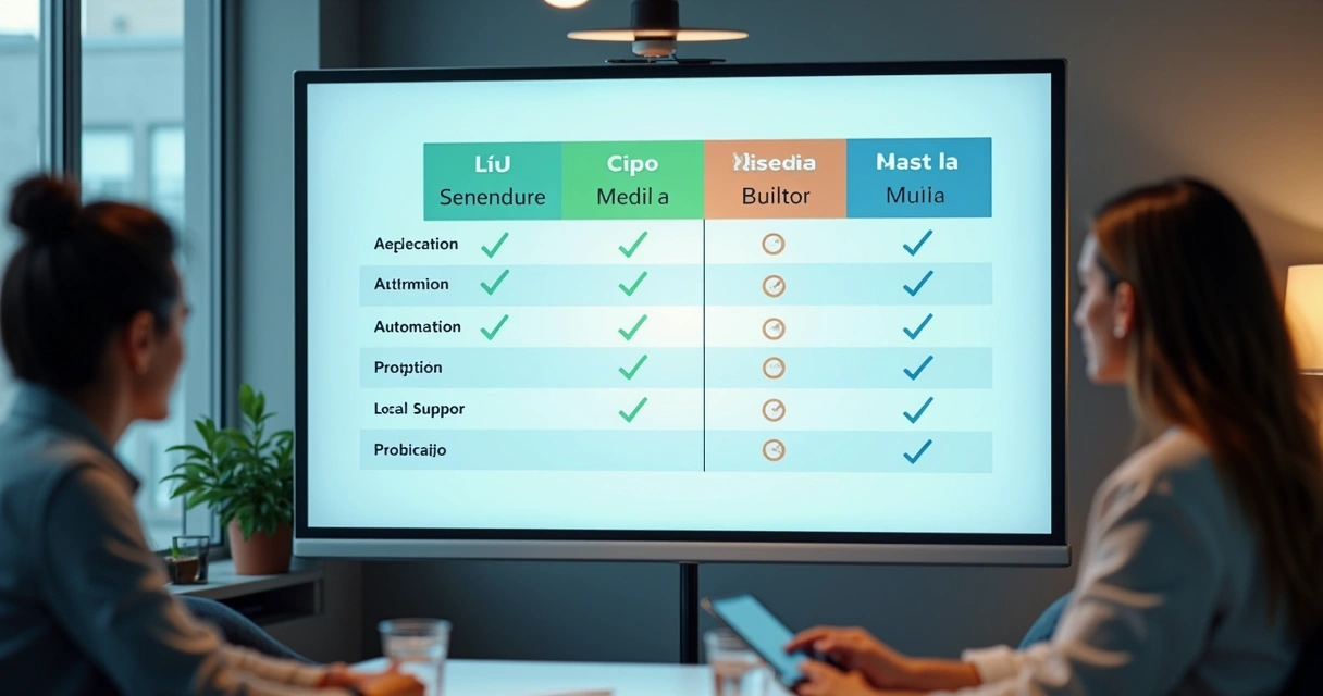 Gráfico comparativo de plataformas de API WhatsApp para clínicas