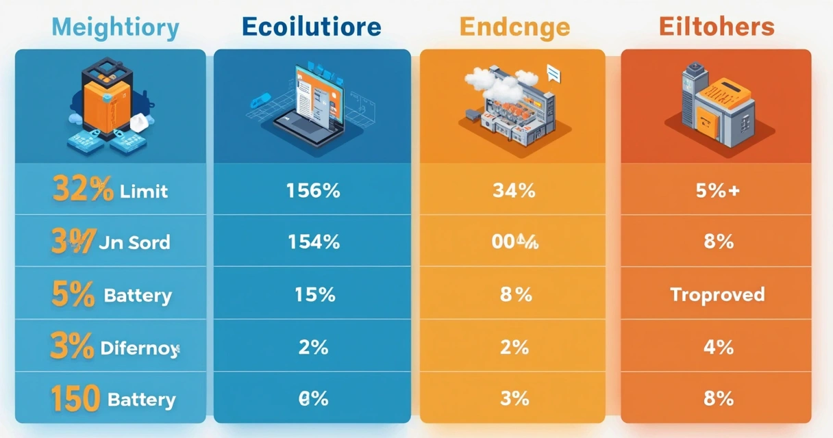 Tabela de comparação de dados sobre produtos digitais 
