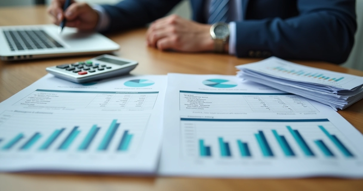 Empresário comparando dois relatórios tributários na mesa