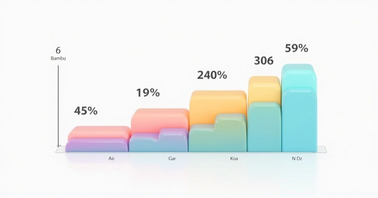Comparação visual entre diferentes campanhas com barras de ROAS 