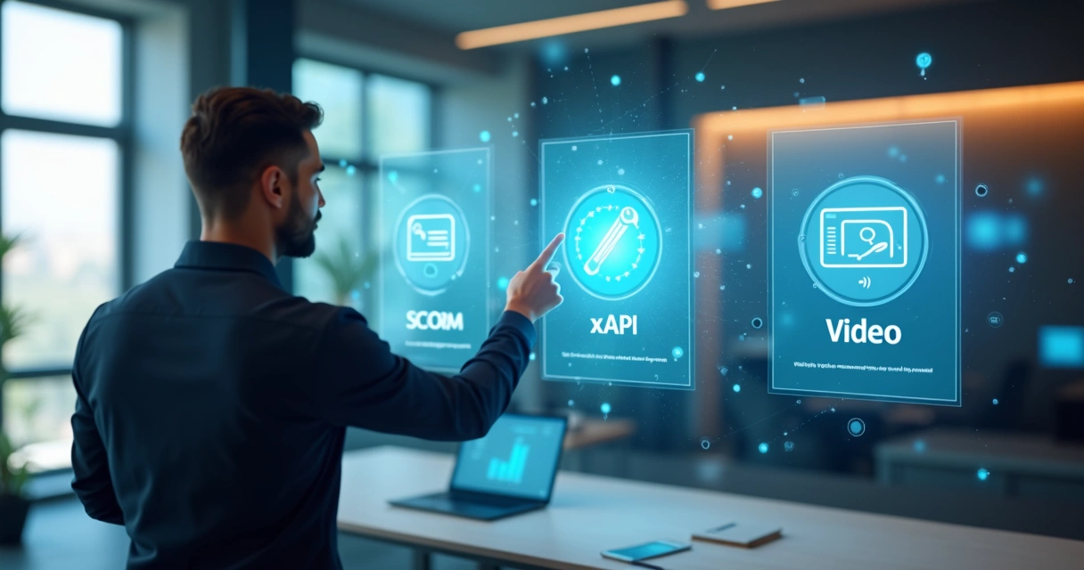 SCORM, xAPI e vídeo nativo: qual formato serve qual operação