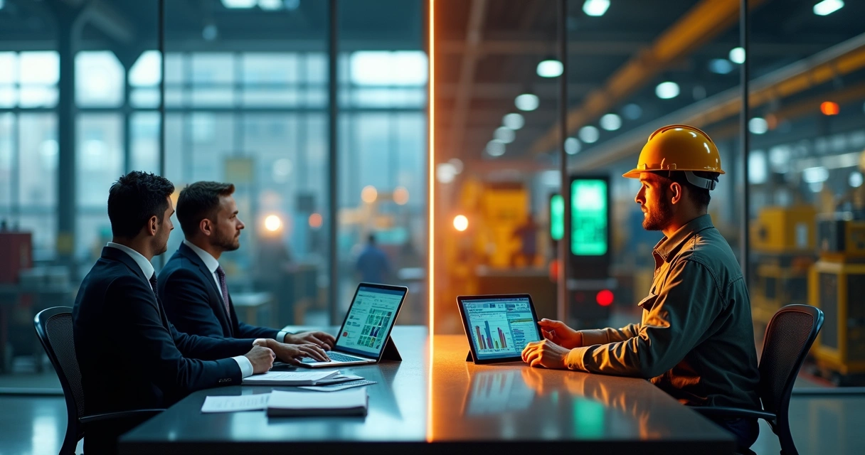 Comparação visual entre consultoria externa e software interno de manutenção industrial 