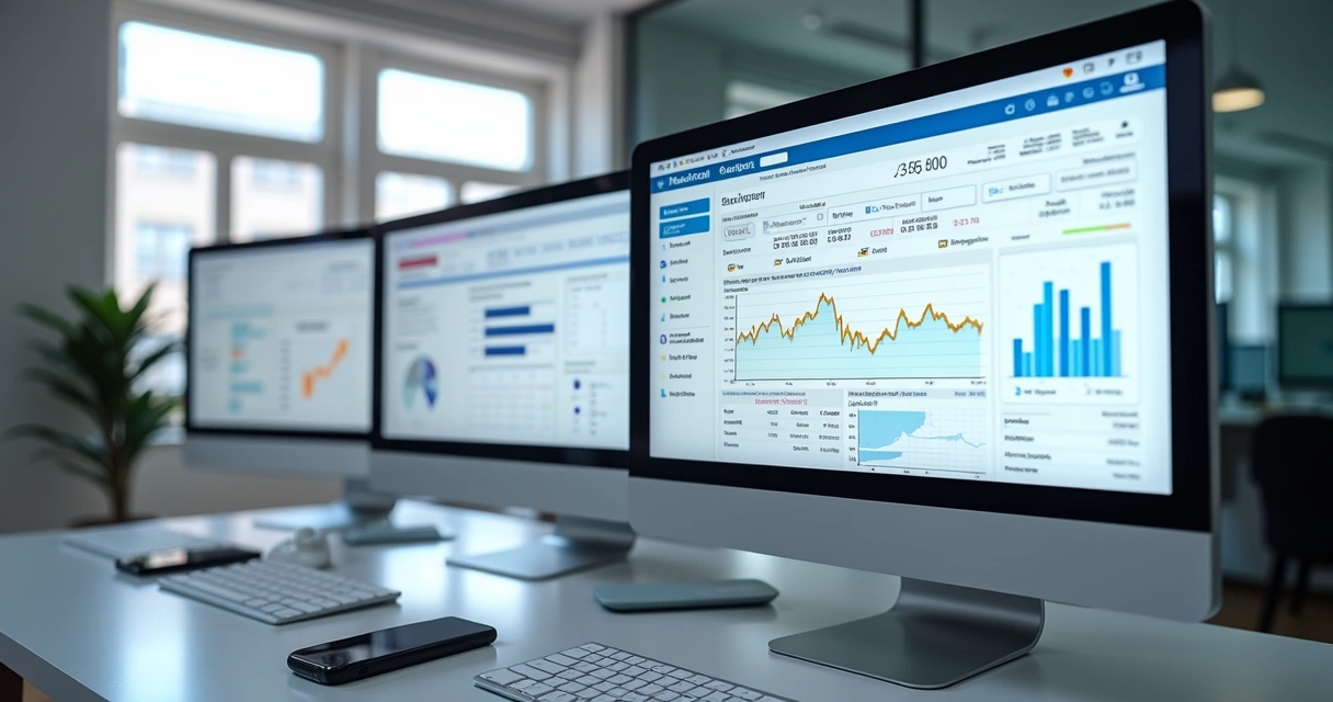 Tabela comparativa de softwares de gestão financeira em tela 