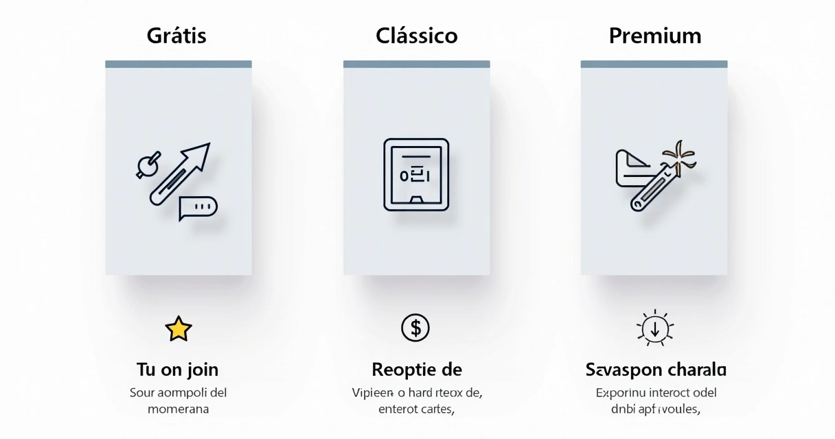 Comparação visual de tipo de anúncio em marketplace digital