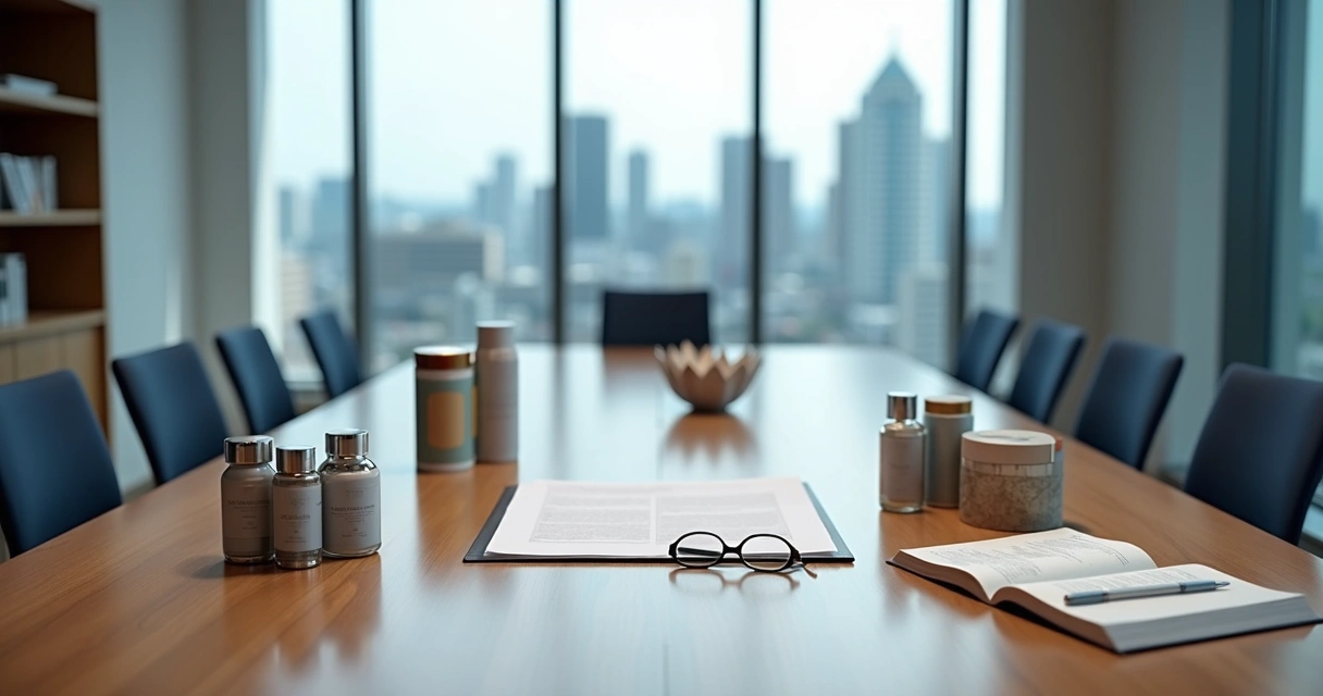 Mesa com embalagens semelhantes comparando trade dress e marca registrada 