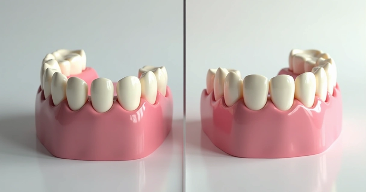 Comparativo visual entre diferentes tipos de tratamentos odontológicos