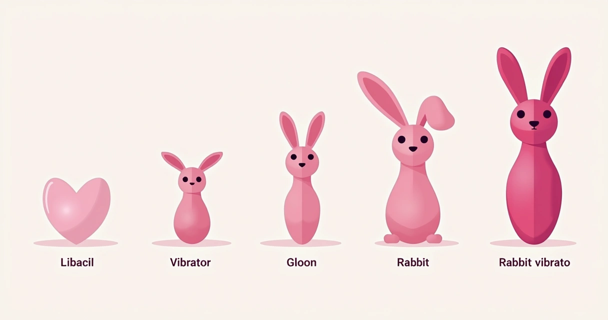 Comparação de diferentes tipos de vibradores femininos com destaque para rabbit. 
