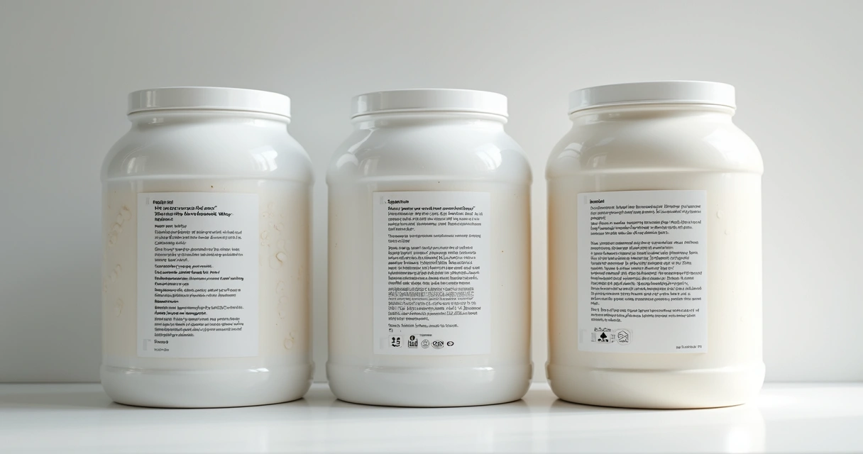 Comparação rótulos de diferentes whey protein