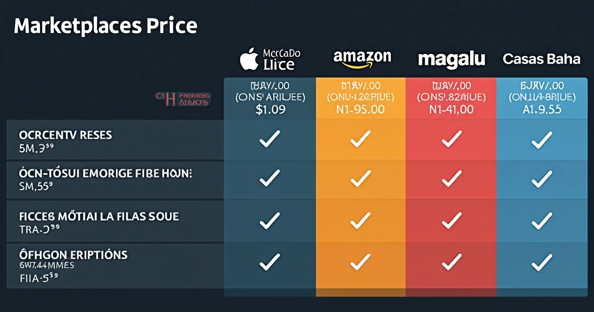 Comparação de preços de iPhone em marketplaces principais 