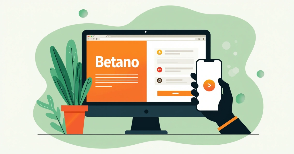 Comparação visual entre aplicativo Betano e site desktop no mesmo ambiente 