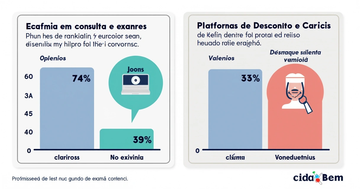 Gráfico comparativo de economia com cartão de desconto 