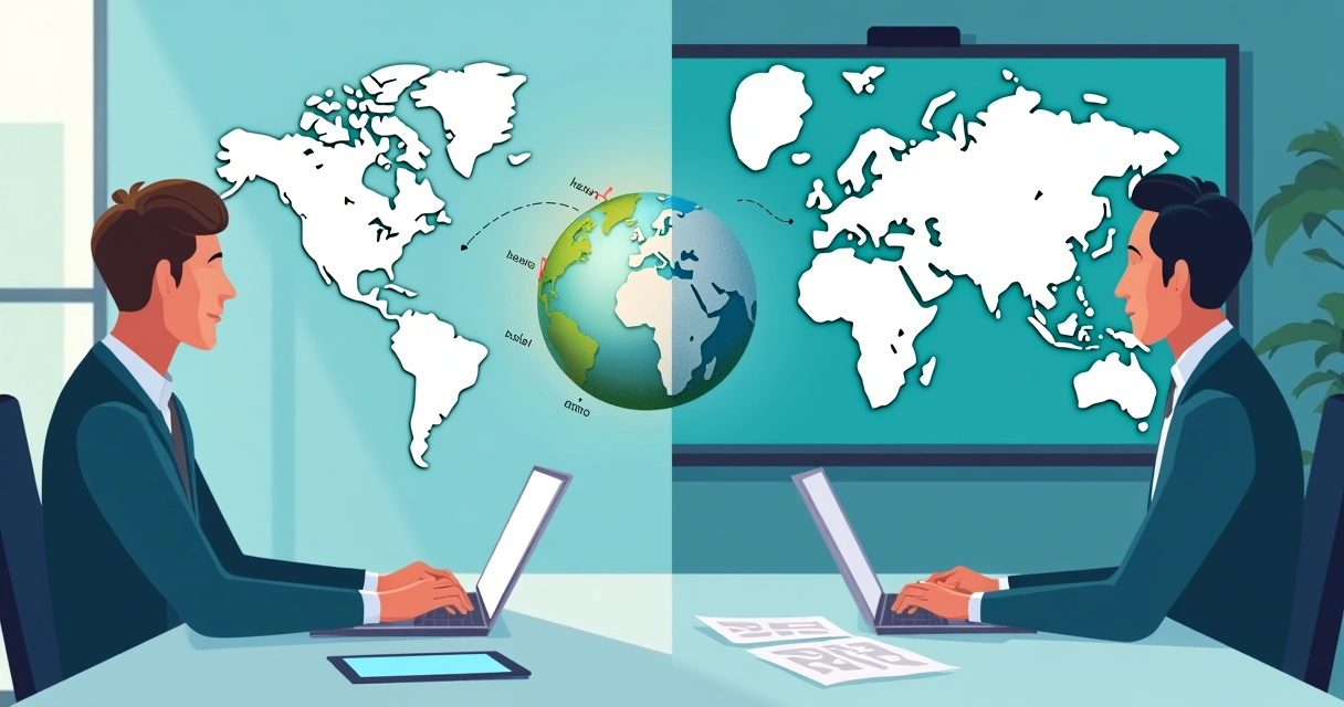 Comparação visual entre consultorias locais e globais de tecnologia 