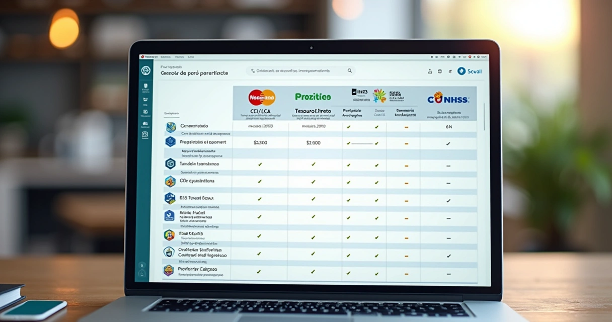 Tabela comparativa de contas digitais disponíveis para renda fixa, exibindo opções e taxas
