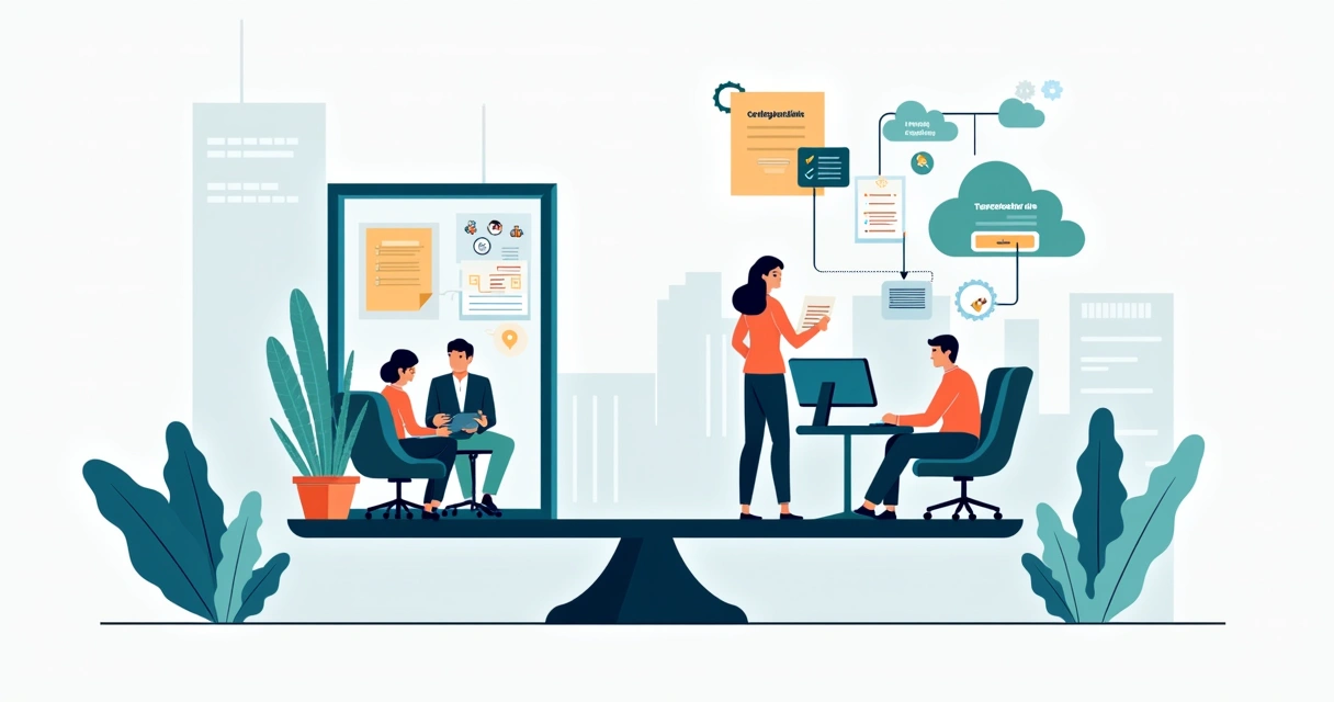Comparación visual entre equipo de recursos humanos interno y proveedor externo de nómina 
