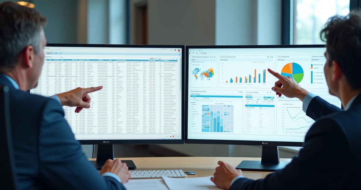 Tela dividida com planilha de um lado e CRM do outro 