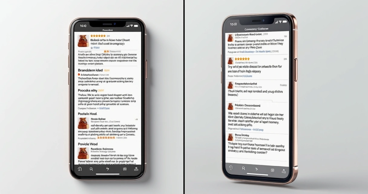 Simulação de avaliações positivas e negativas em produto online 
