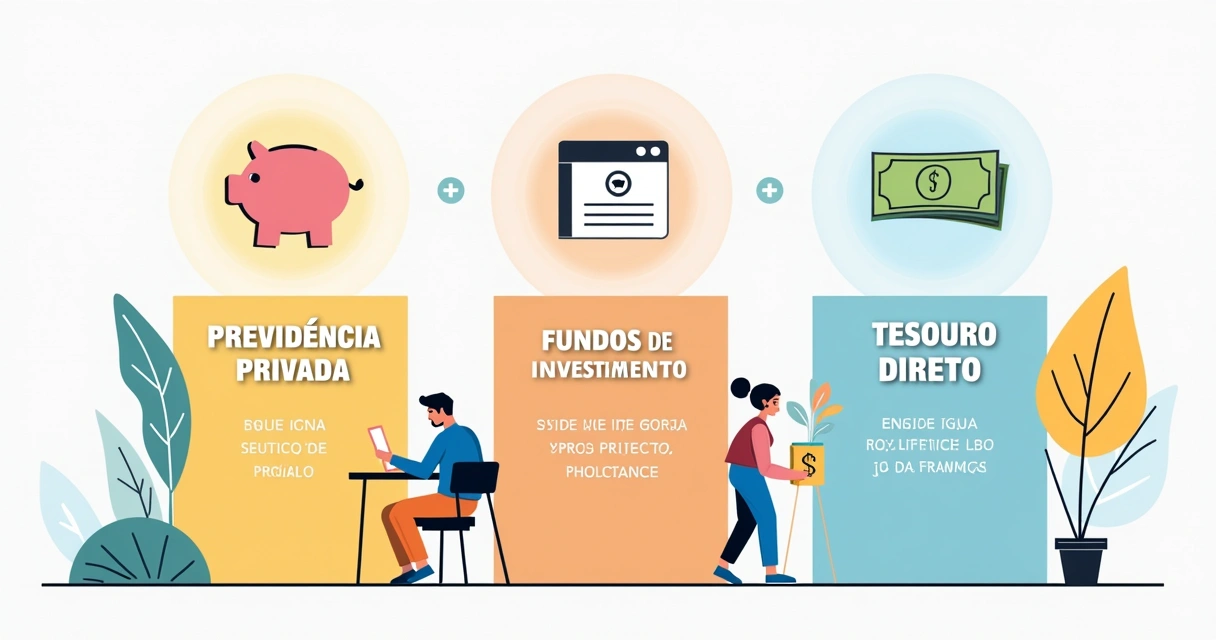 Quadro comparativo de opções de investimento para crianças. 
