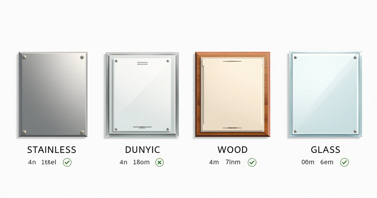 Diploma de aço inox comparado a outros materiais 