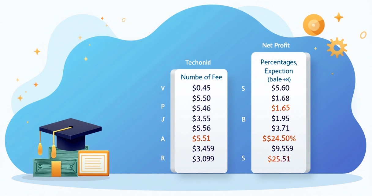 Tabela comparando mensalidade fixa e taxa percentual por vendas de cursos online