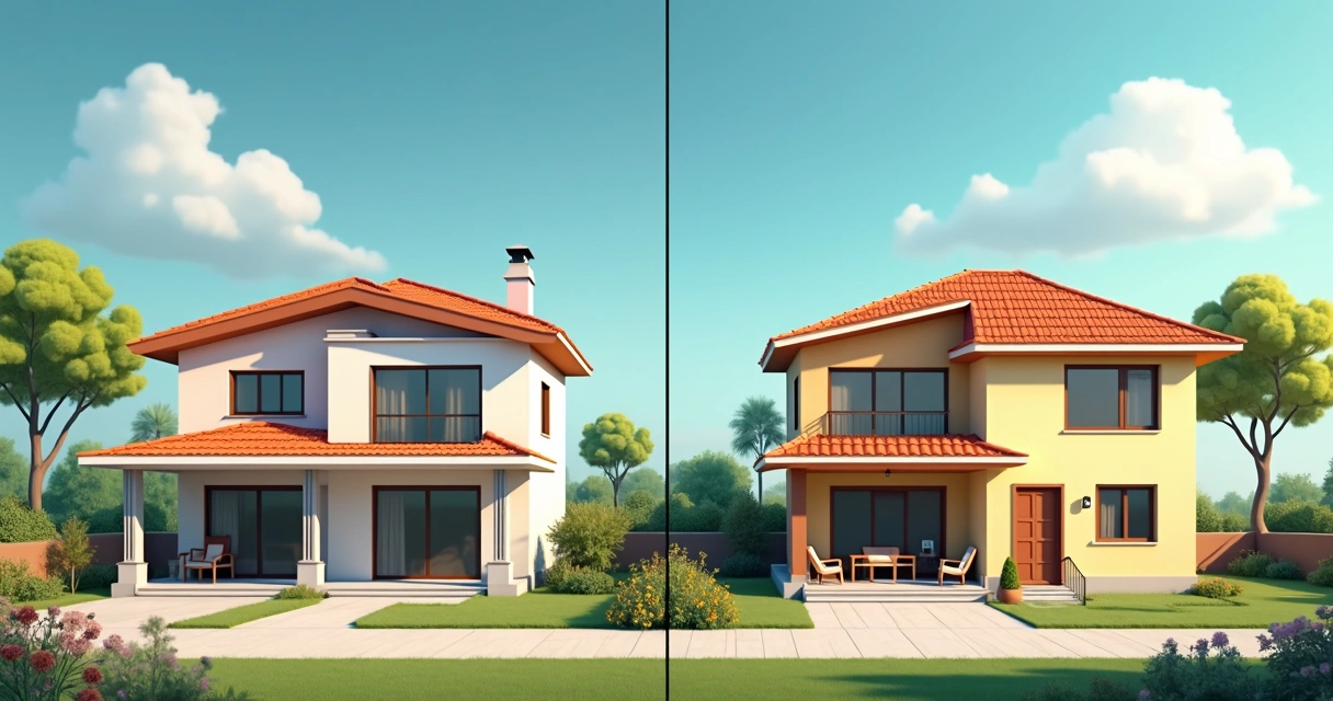 Comparação entre compra e assinatura de energia solar, com ícones de dinheiro, obras e economia 