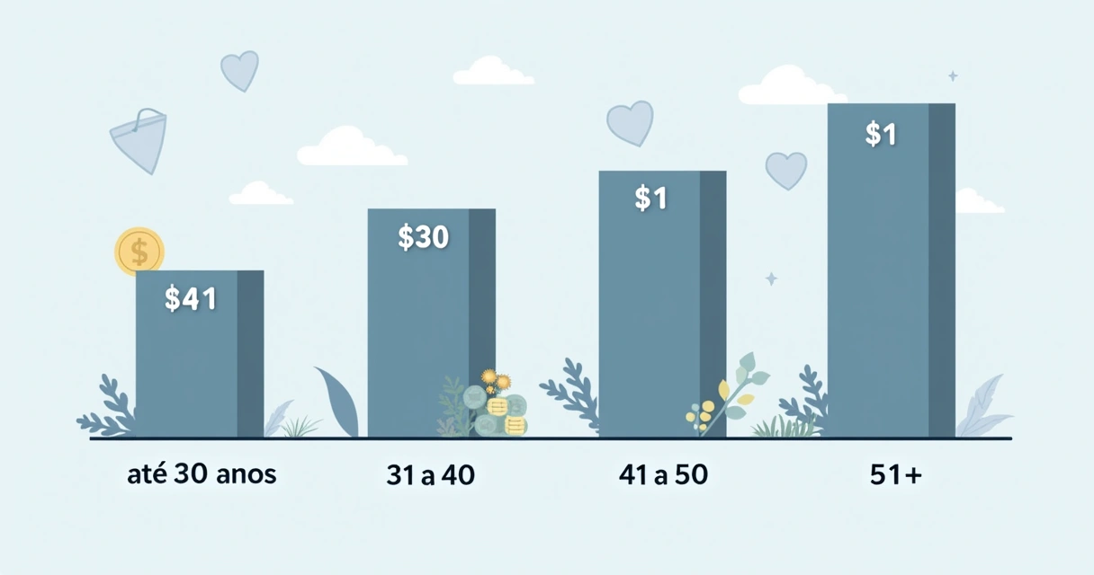 Comparação de preços de seguro de vida por faixa etária 