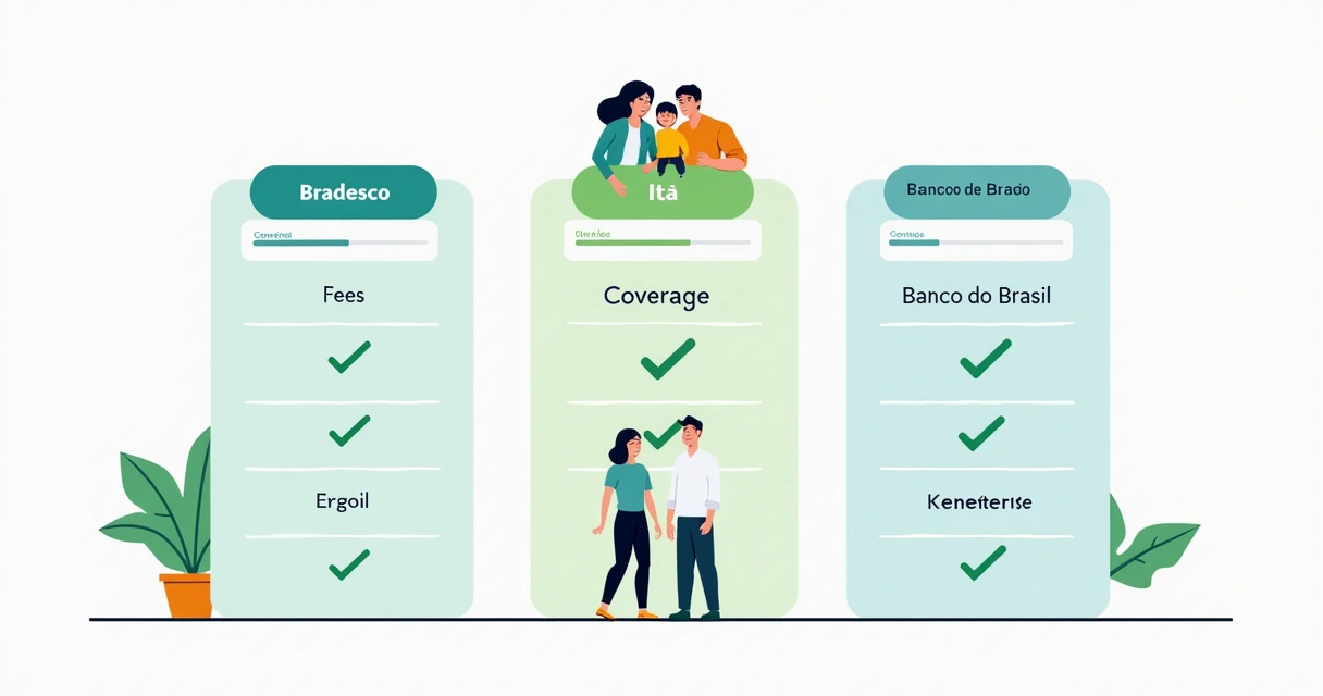 Gráfico simples comparando planos de previdência para famílias 