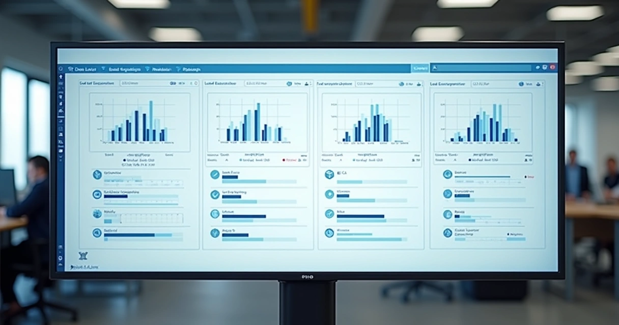 Quadro digital detalhado com softwares de enriquecimento de leads para comparação 