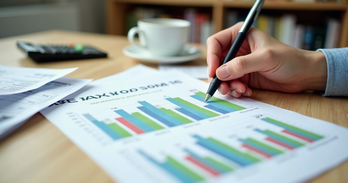 Pessoa analisando gráfico comparando taxas de juros de empréstimos consignados.