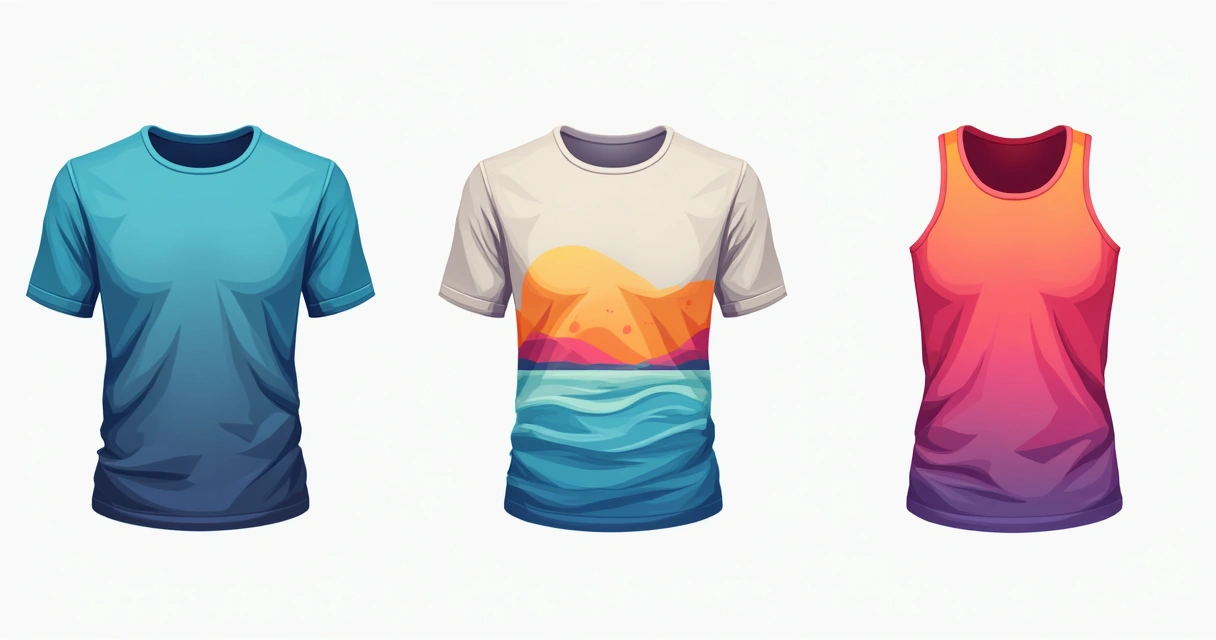 Comparativo visual das técnicas de estamparia de camisetas