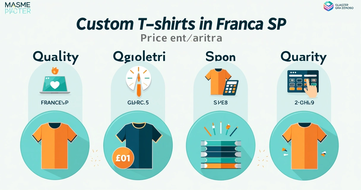 Comparativo de preços de camisetas em Franca SP 