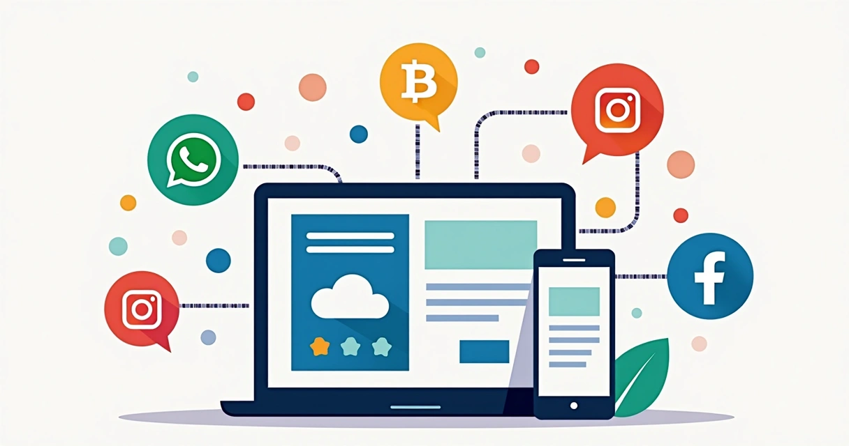 Catálogo digital sendo compartilhado em redes sociais 
