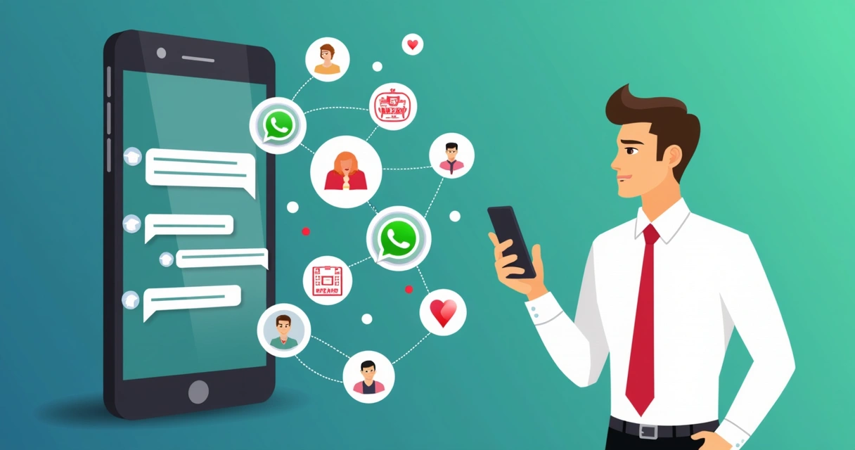 Candidato compartilhando mensagem de campanha direta pelo WhatsApp