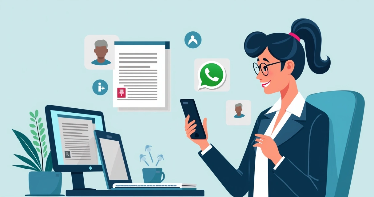 Envio de catálogo digital por WhatsApp na tela do celular