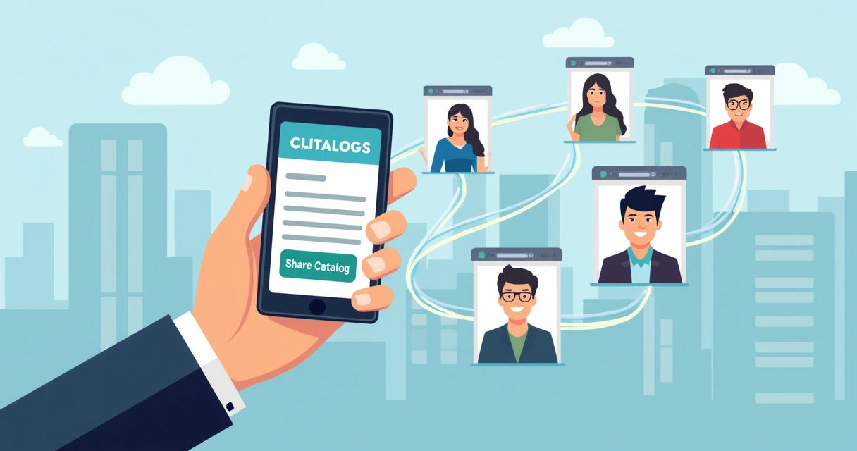 Compartilhamento eficiente de catálogo digital por link
