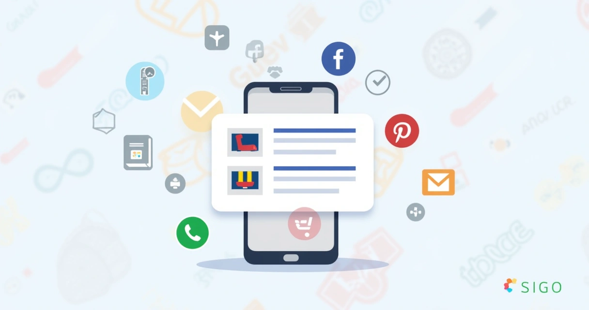 Link do catálogo digital criado no Canva sendo compartilhado em redes sociais