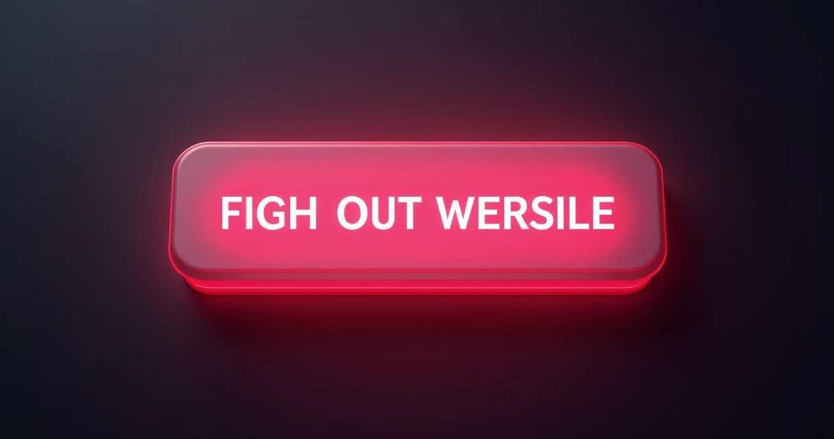 Bright website button with action text