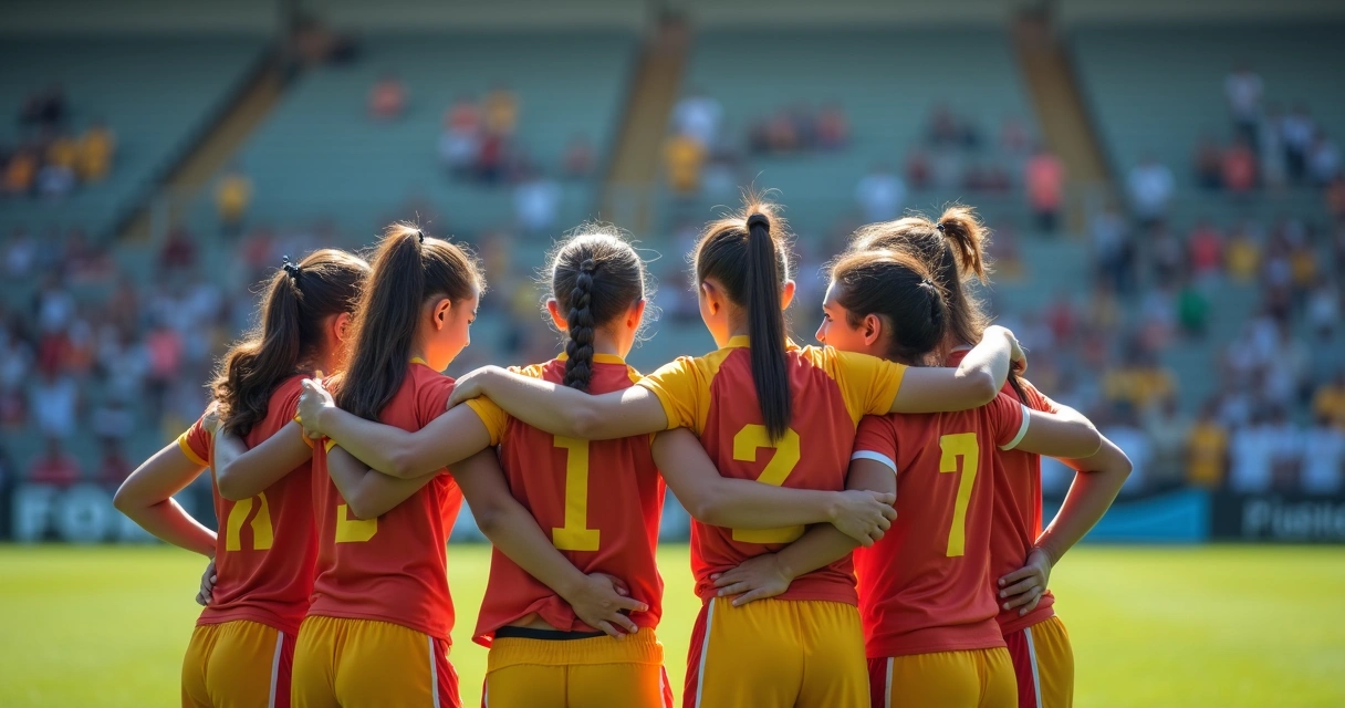 Equipe esportiva se preparando para competição 