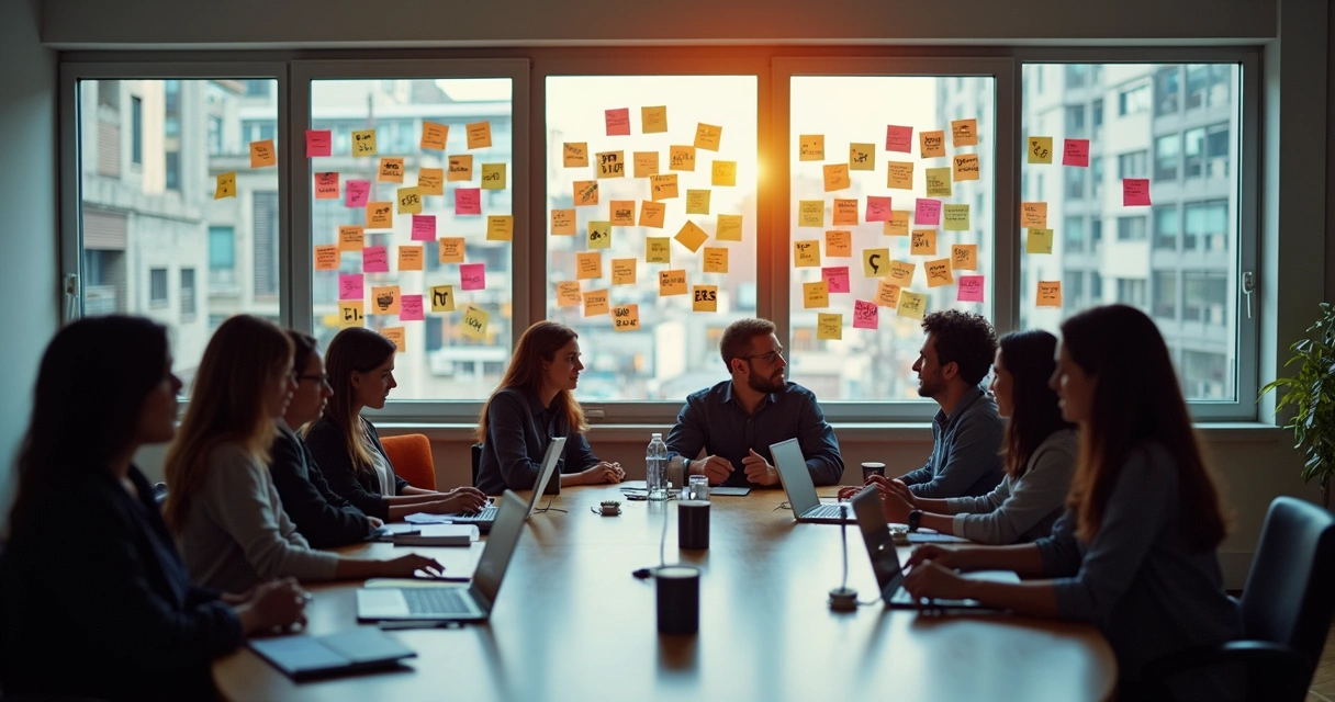 Equipe discutindo privacidade e compliance de dados 