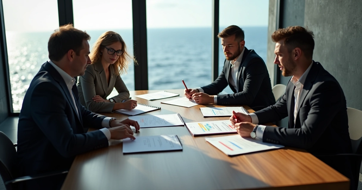 Profissionais analisando documentos de compliance tributário internacional 