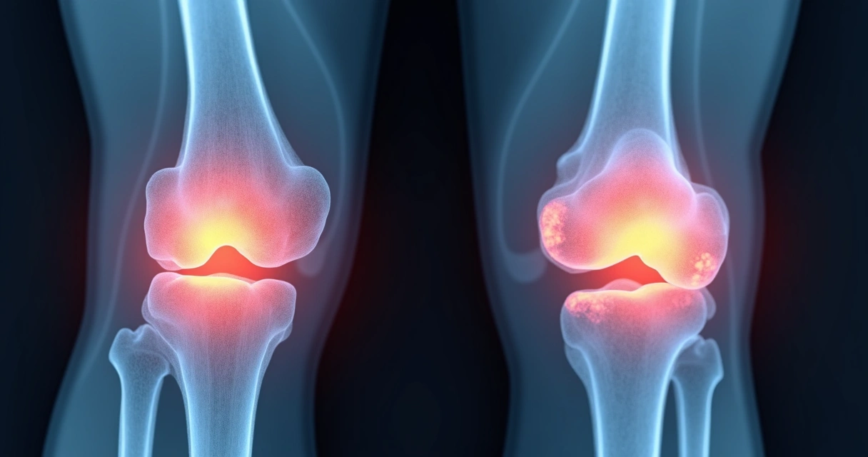 Radiografia mostrando complicacoes articulares pos infiltracao 