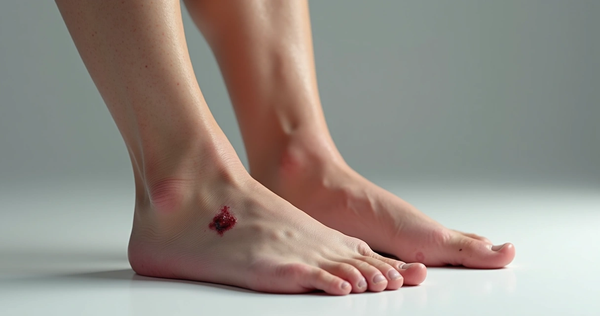 Pernas com sinais de complicação vascular 