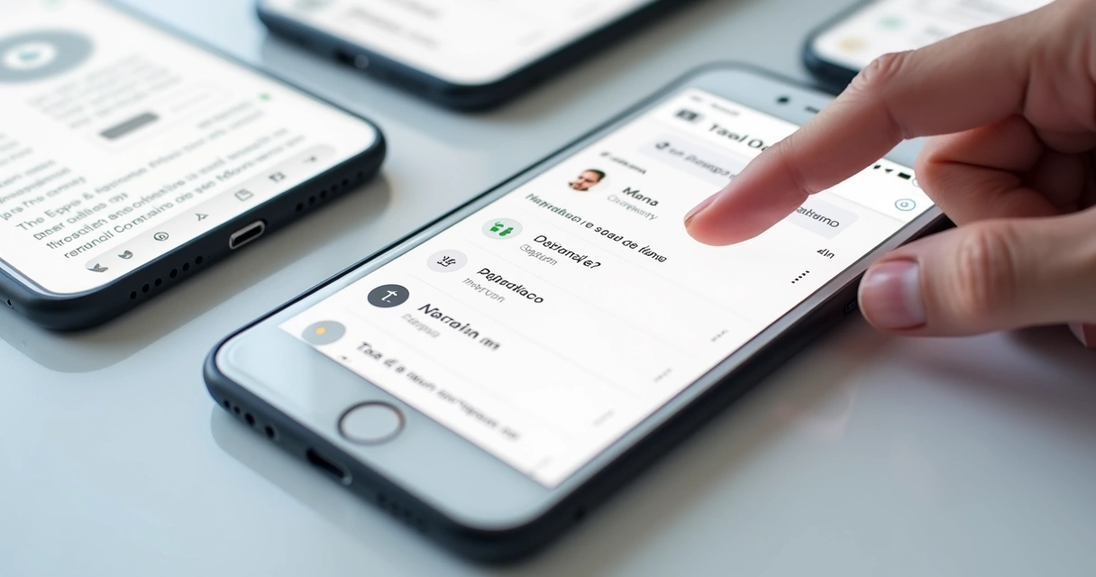 Interface mobile com vários componentes de app destacados