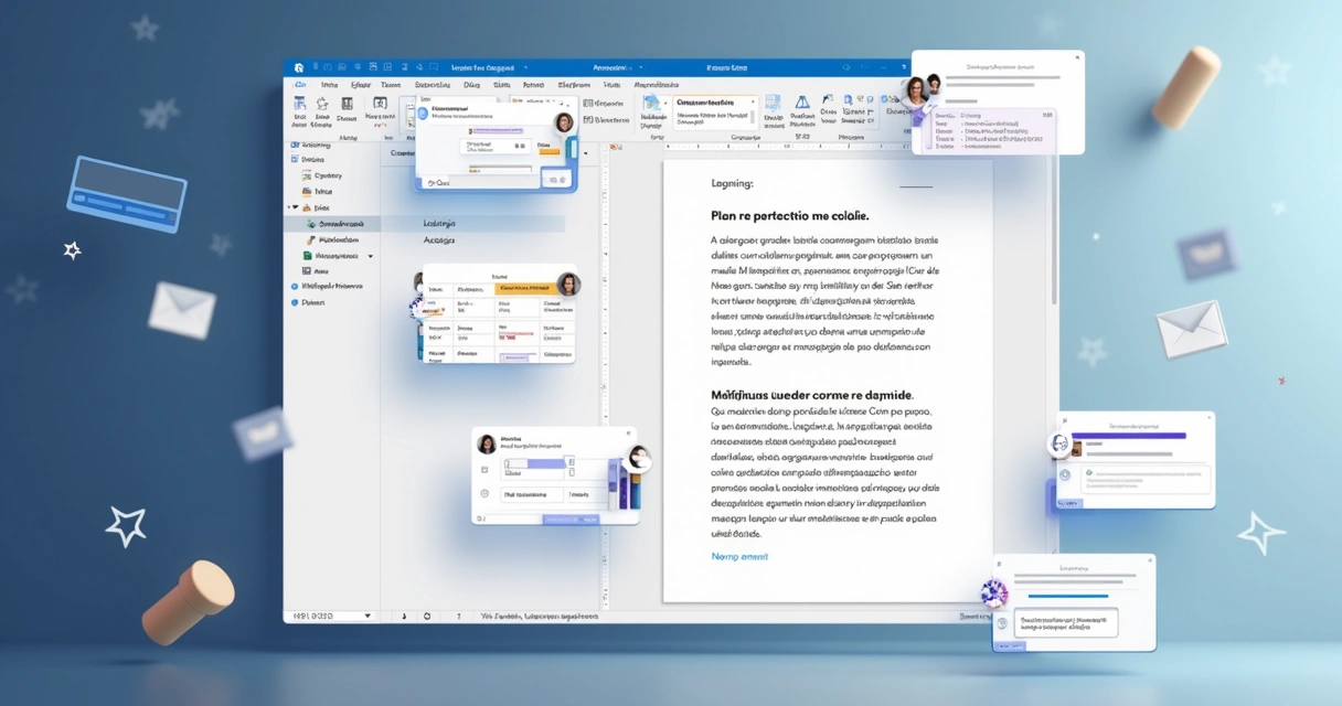 Exemplo de componentes Loop dentro de um e-mail Outlook 
